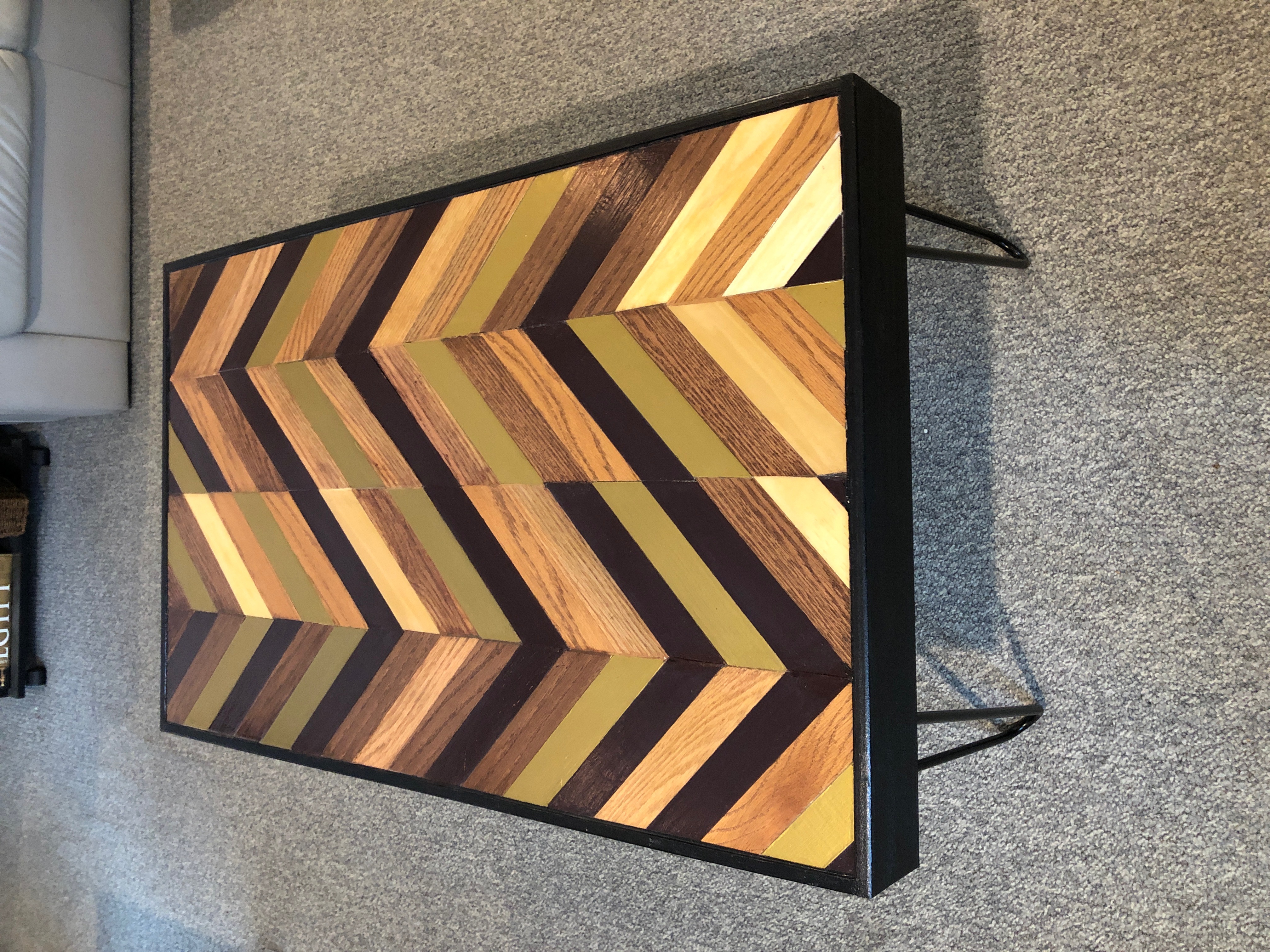 Coffee table made of reclaimed wood