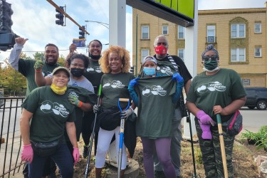 The Green Thumbs Gardening Ministry gets to work beautifying their community